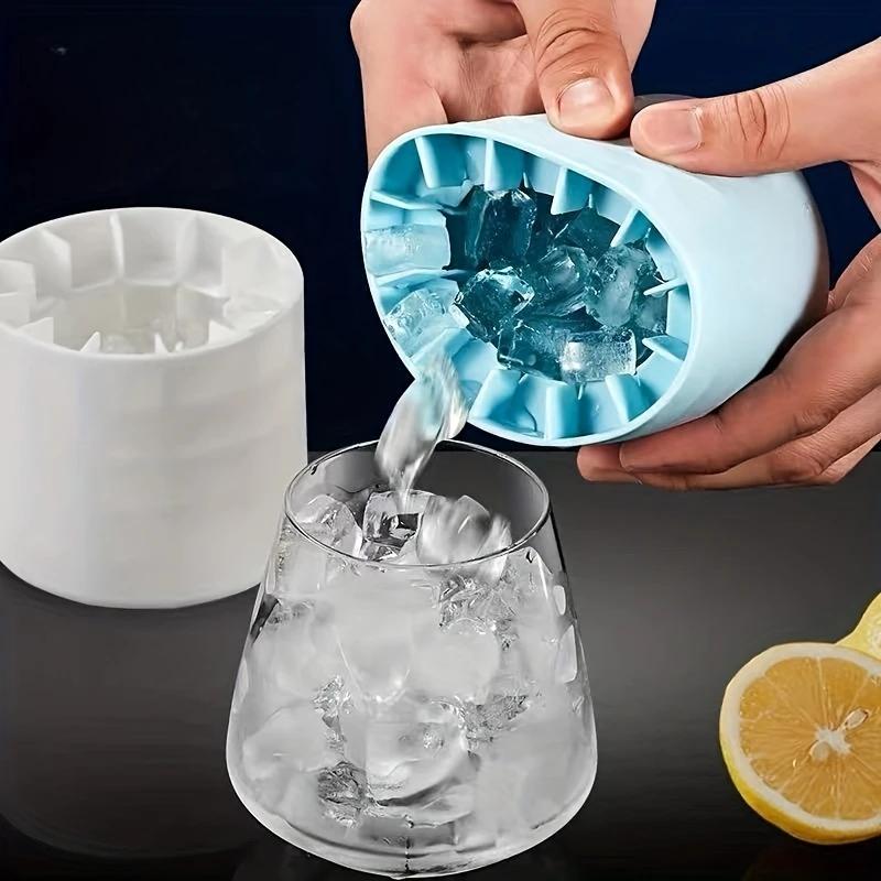 Schnellgefrier-Silikon-Eiswürfelform – Zylindrisches Eis für langsames Schmelzen Mivoza Deutschland