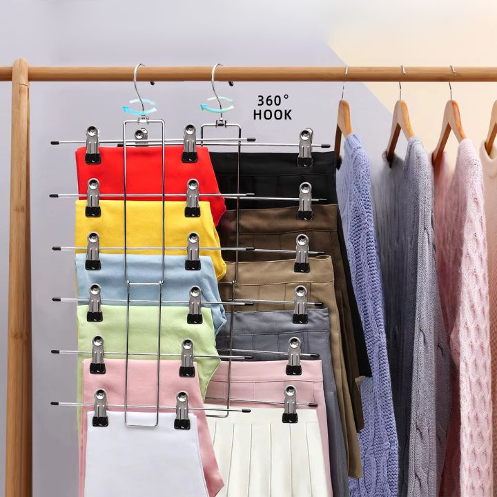 Multifunktionaler Kleiderbügel mit 12 Clips – Platzsparend, Drehbar Mivoza Deutschland