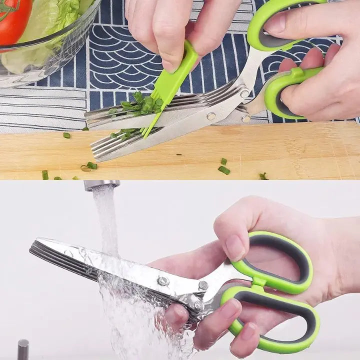 5-Klingen-Küchenschere aus Edelstahl Salatschere Mivoza Deutschland