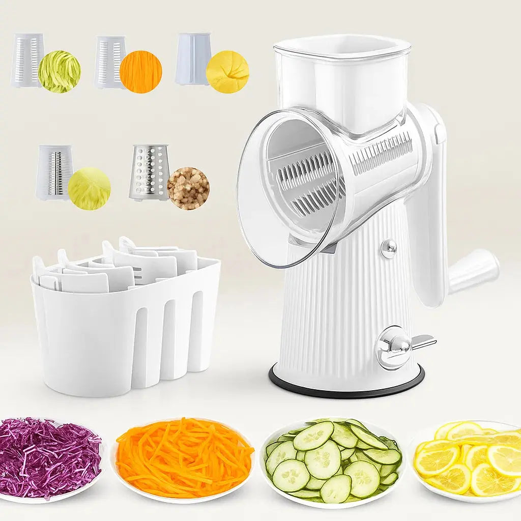 5-in-1 Dreh-Mandoline Schneidegerät für knusprige, gesunde Gemüsesnacks Mivoza Deutschland