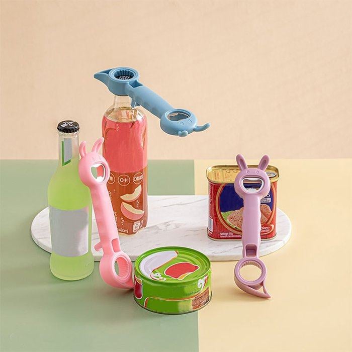 1+1 Gratis | 4-in-1 Flaschenöffner – Einfacher Griff & Vielseitiges Design Mivoza Deutschland