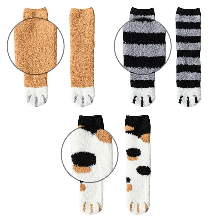 Gemütliche Katzenpfotensocken – Plüsch-Fleece-Knöchelsocken mit elastischer Passform Mivoza Deutschland