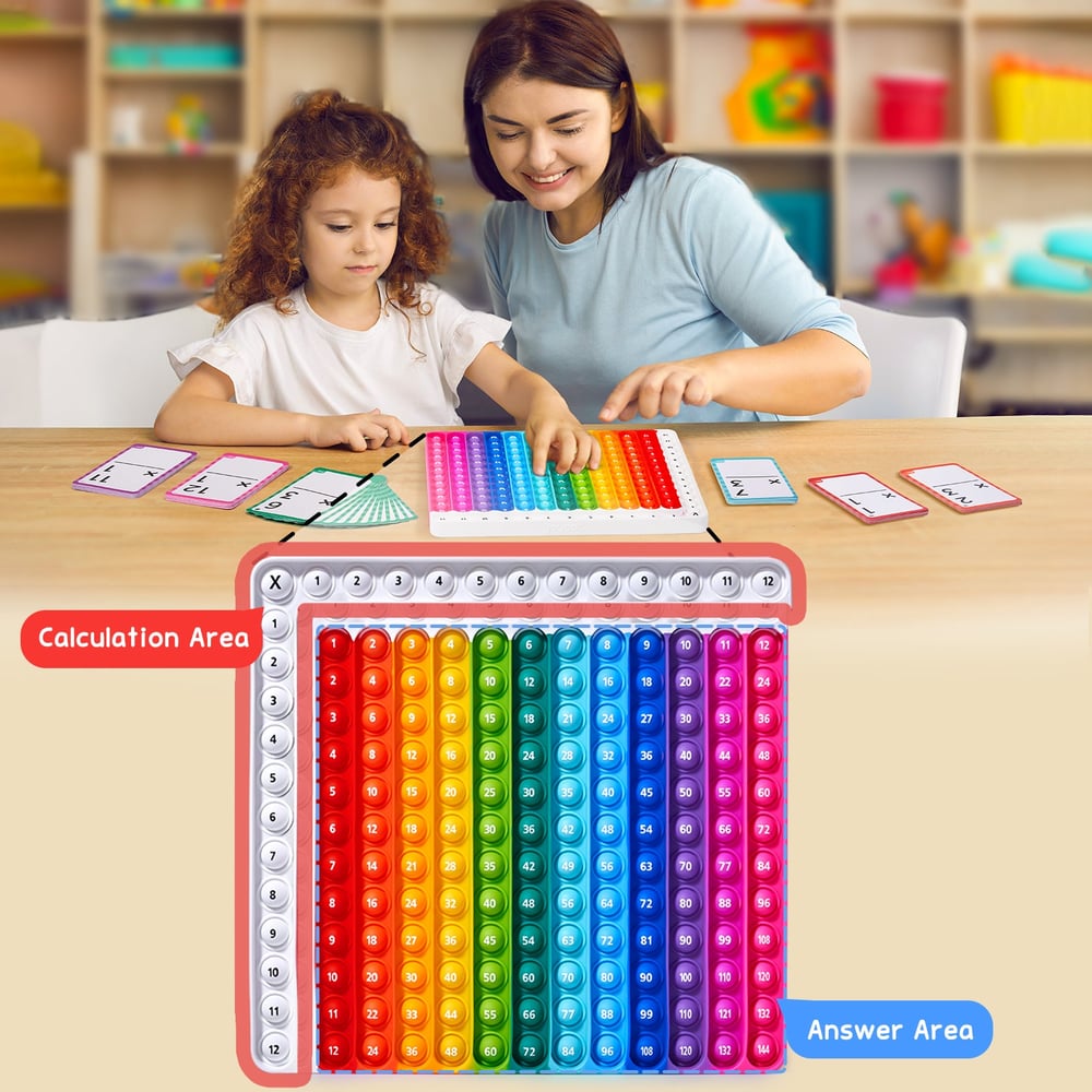 Mathe-Fidget-Spiel – Interaktive Lernkarten mit Pop-It-Funktion! Mivoza Deutschland