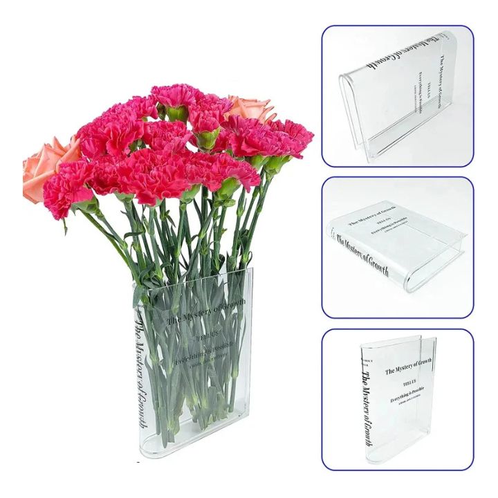 Acryl Buchvase – Modernes Design mit unsichtbarer Buchoptik Mivoza Deutschland