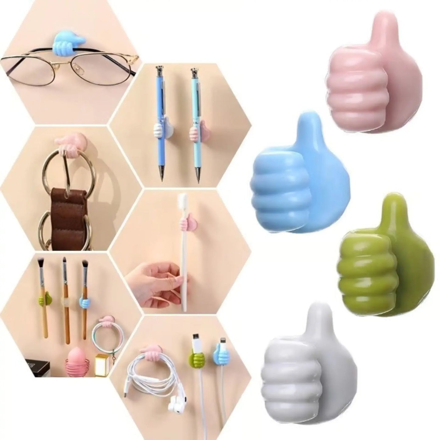 5+5 Gratis | Daumen Hoch Form Wandhaken Organizer Mivoza Deutschland