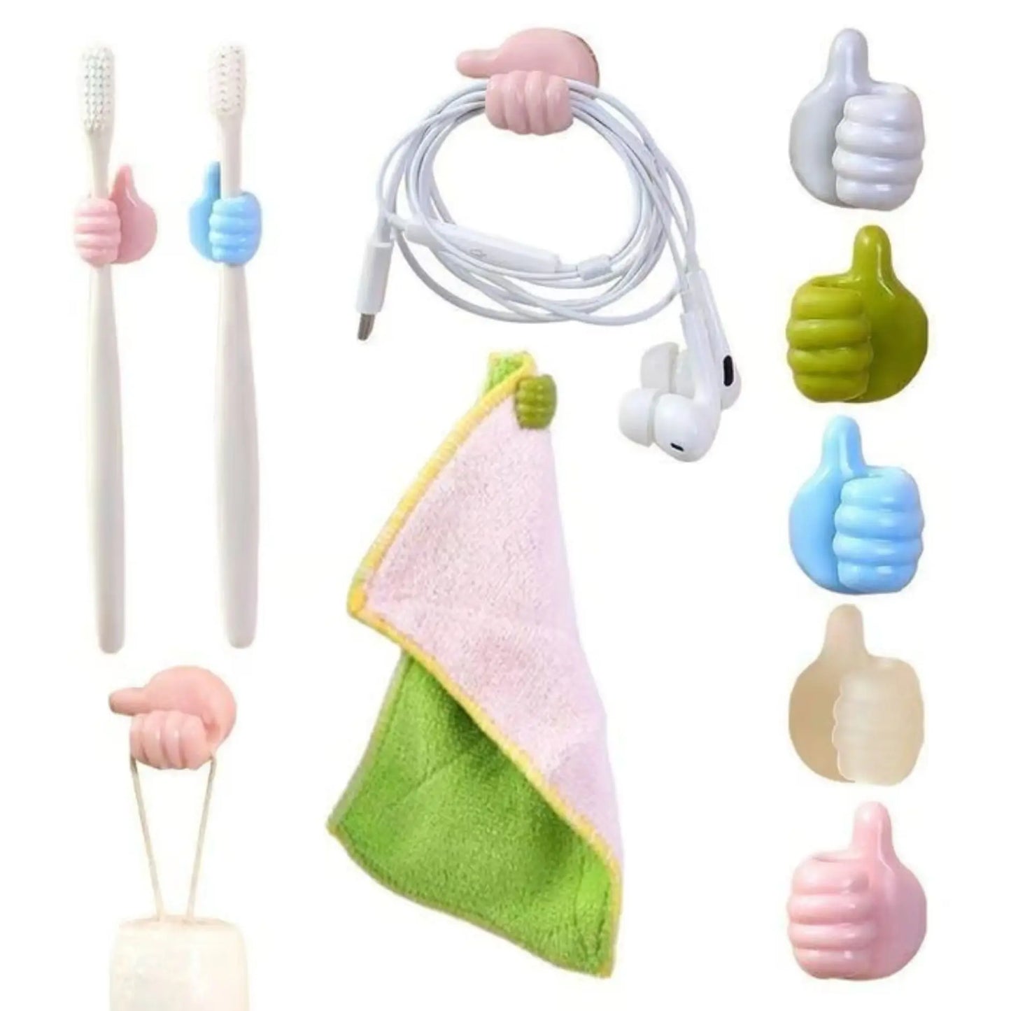 5+5 Gratis | Daumen Hoch Form Wandhaken Organizer Mivoza Deutschland
