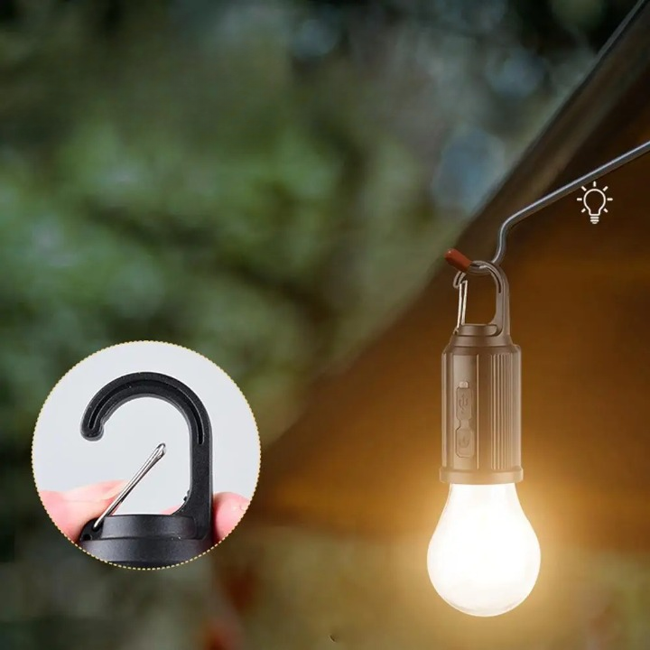 1+1 Gratis | Solar-Campinglampe – USB Wiederaufladbar mit Haken, Wasserdicht & Kompakt Mivoza Deutschland