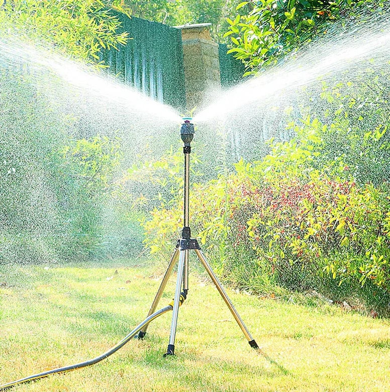 Rotierendes Dreibein-Sprinkler-Set mit Gratis-Gewindeverbinder Mivoza Deutschland