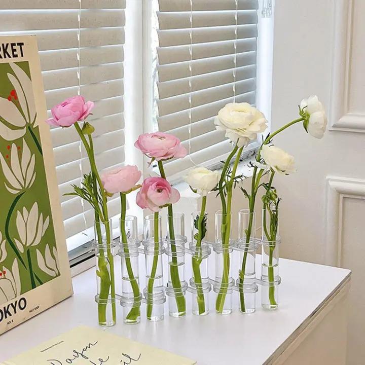 6-teiliges Glasröhren-Vasenset – Stilvolle Blumendeko für Zuhause Mivoza Deutschland