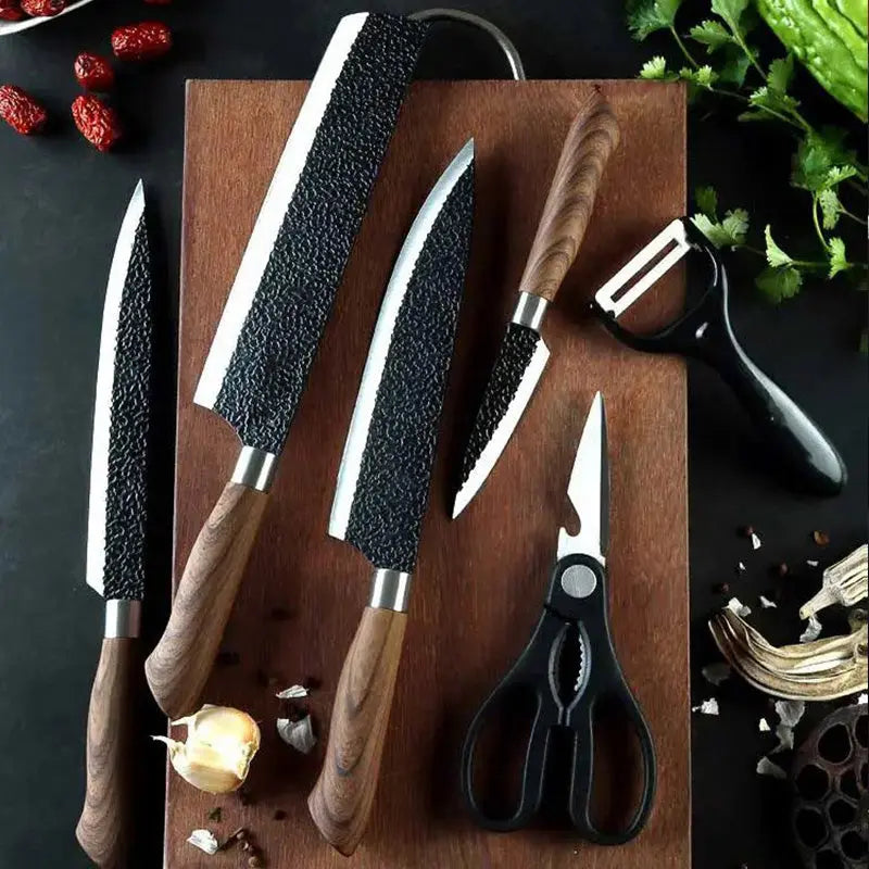6-teiliges Küchenmesserset mit ergonomischen Holzgriffen Mivoza Deutschland