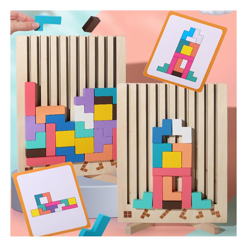 Holz-Stapelspiel – Fördert Logik, Konzentration und Feinmotorik bei Kindern! Mivoza Deutschland
