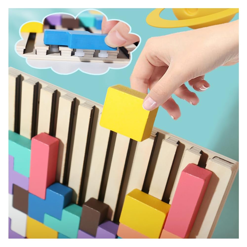 Holz-Stapelspiel – Fördert Logik, Konzentration und Feinmotorik bei Kindern! Mivoza Deutschland