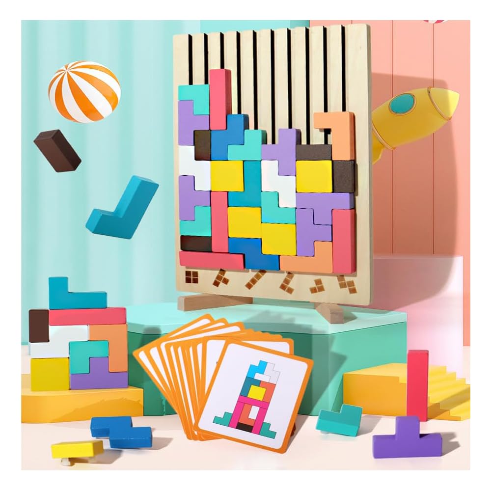 Holz-Stapelspiel – Fördert Logik, Konzentration und Feinmotorik bei Kindern! Mivoza Deutschland