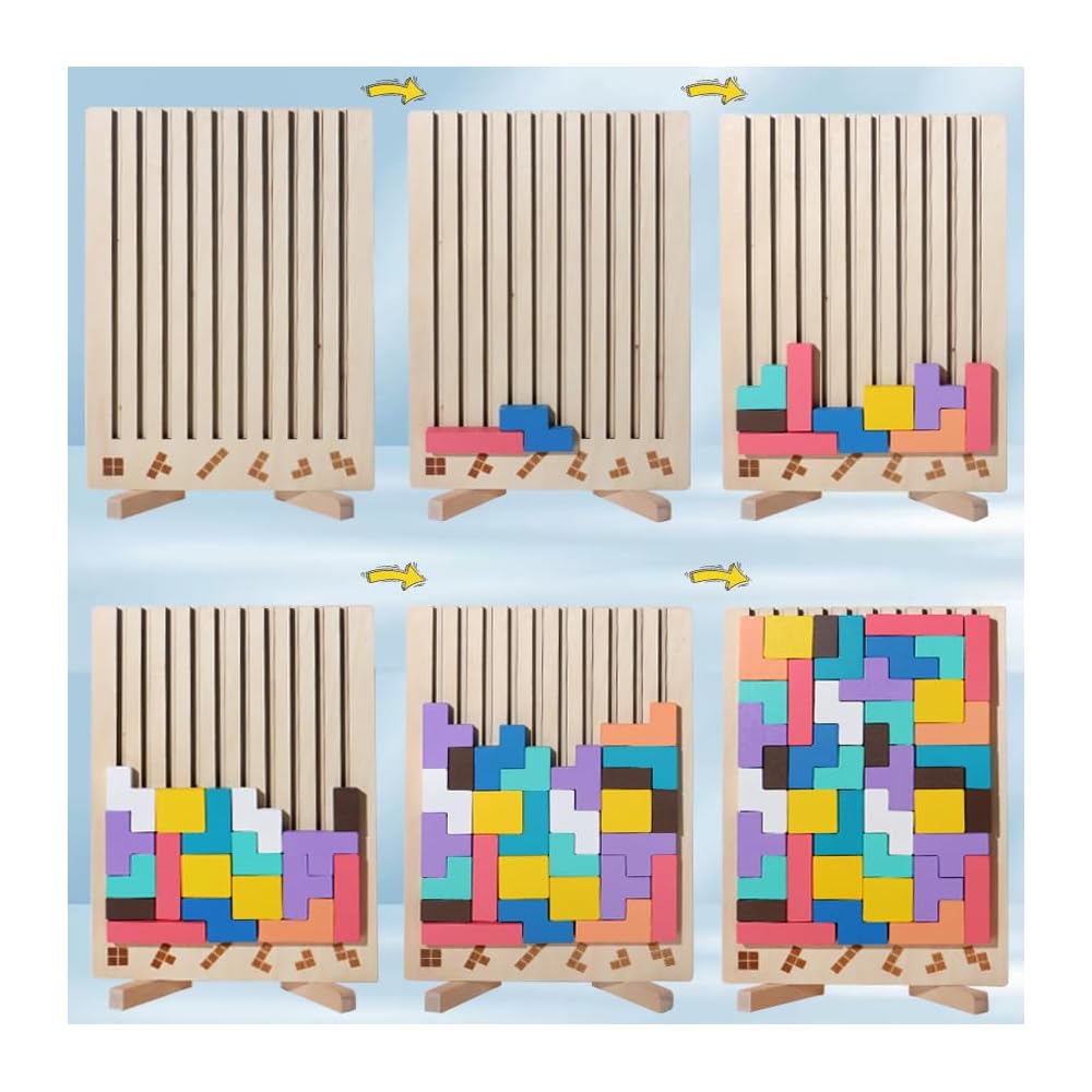 Holz-Stapelspiel – Fördert Logik, Konzentration und Feinmotorik bei Kindern! Mivoza Deutschland