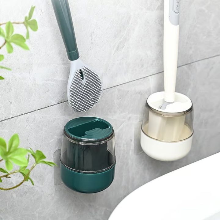 Wand-Toilettenbürste aus Silikon – Mit Spender & langem Griff Mivoza Deutschland