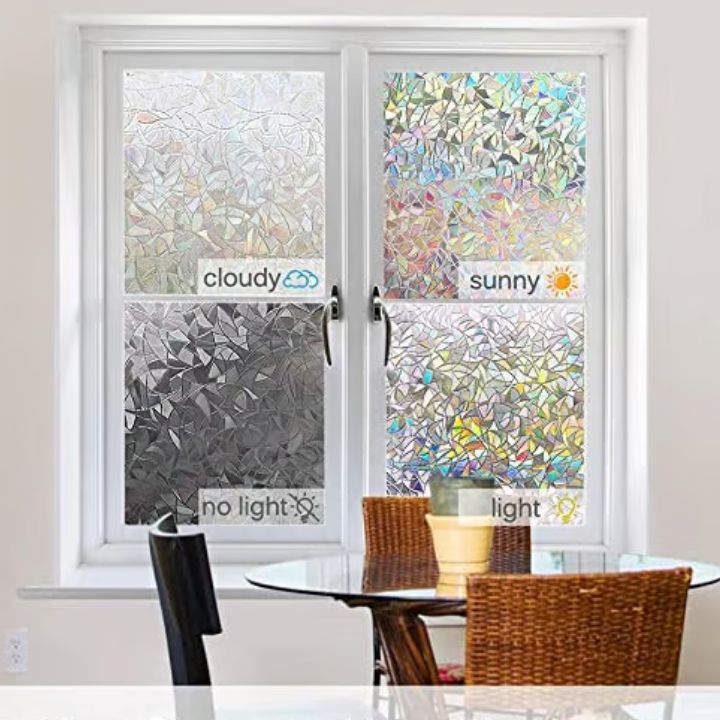 1+1 Gratis | 3D Regenbogen Fensterfolie – Sichtschutz & Deko ohne Kleber Mivoza Deutschland