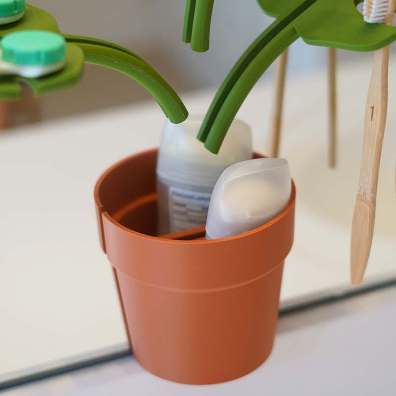 Monstera Spiegelmontierter Badezimmer-Organizer - Platzsparend mit Stilvollem Design Mivoza Deutschland