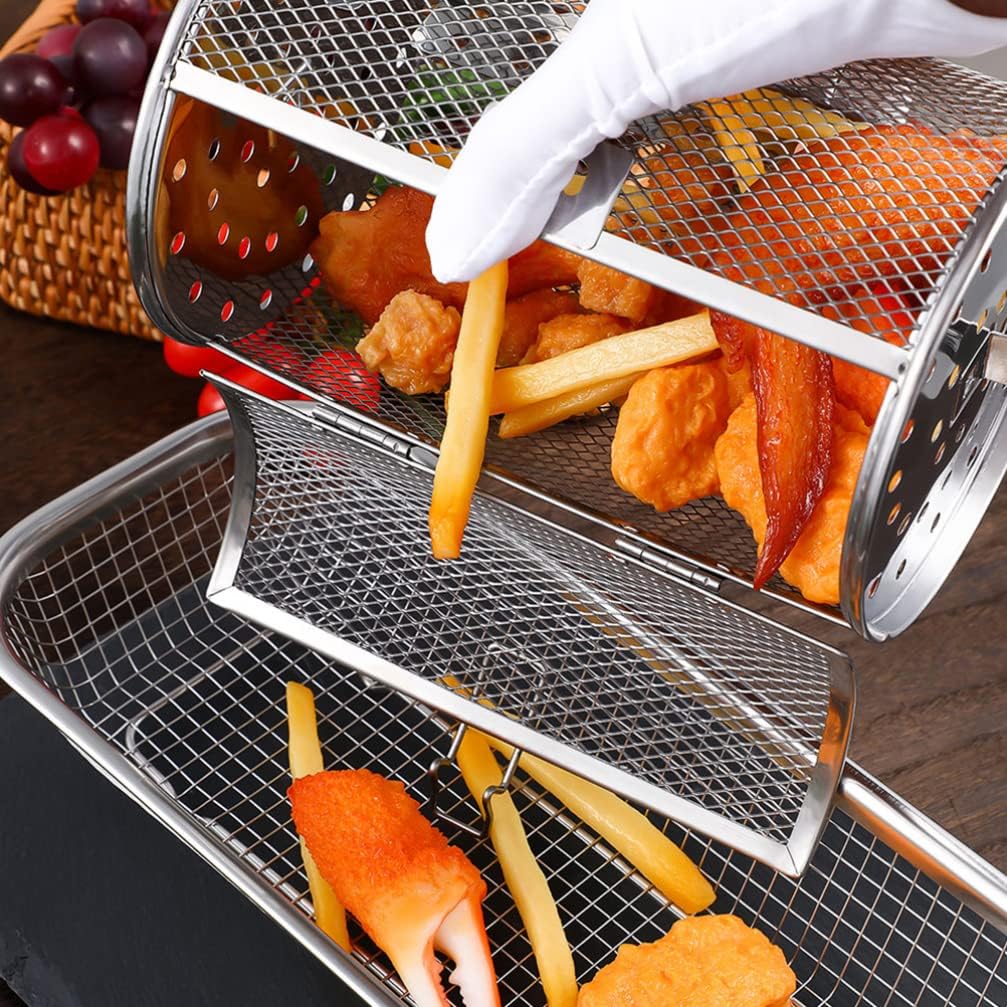 Edelstahl-Drehkorb für den Grill – Gleichmäßiges & Müheloses Garen Mivoza Deutschland