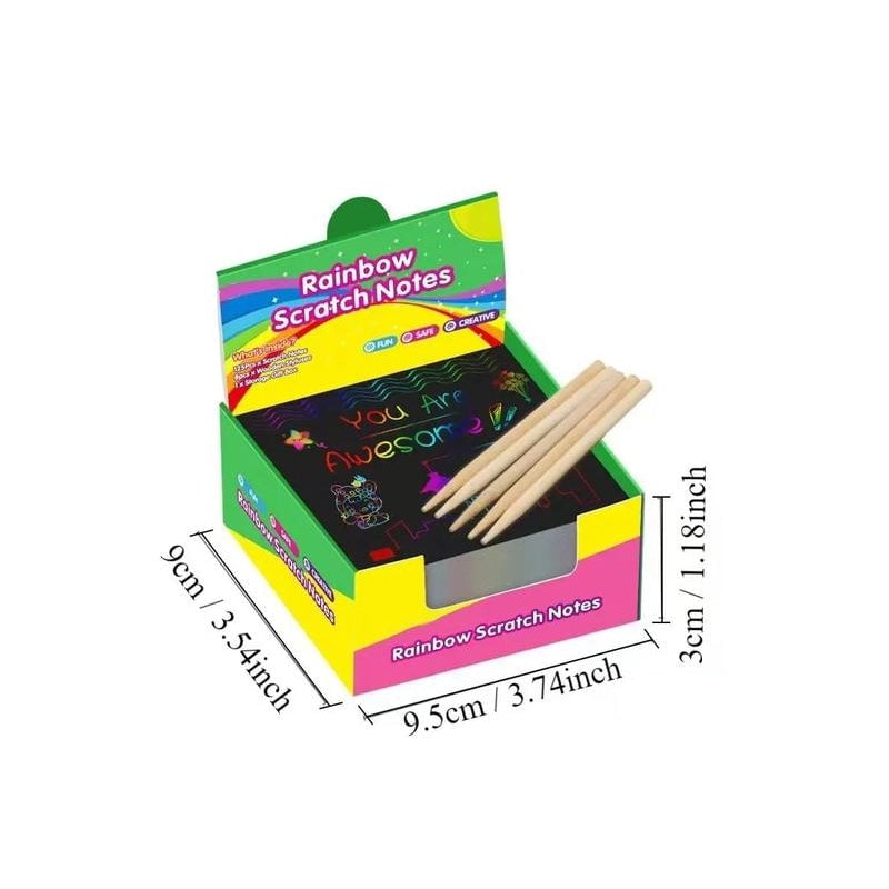 100 Stück Kratzbilder-Set – Kreativer DIY-Spaß für Kinder & Erwachsene Mivoza Deutschland