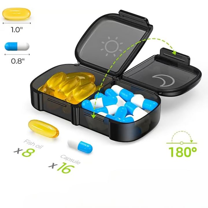 7-Tage AM/PM Tablettenbox – Tragbare Pillenbox für Woche & Reise Mivoza Deutschland