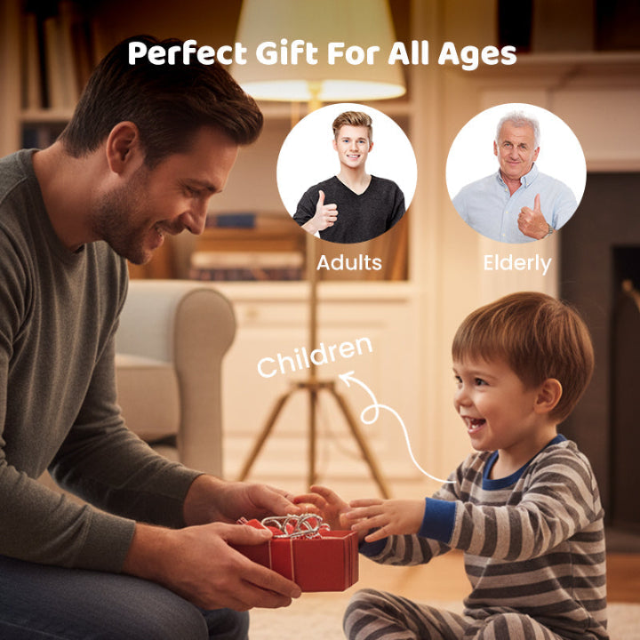 Interlock Metallpuzzle-Set — Perfekt für Weihnachten & Spielabende 8er Set
