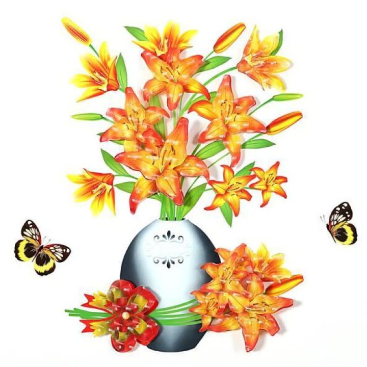 3D-Vasen-Wandsticker – Abnehmbare Blumendeko Mivoza Deutschland