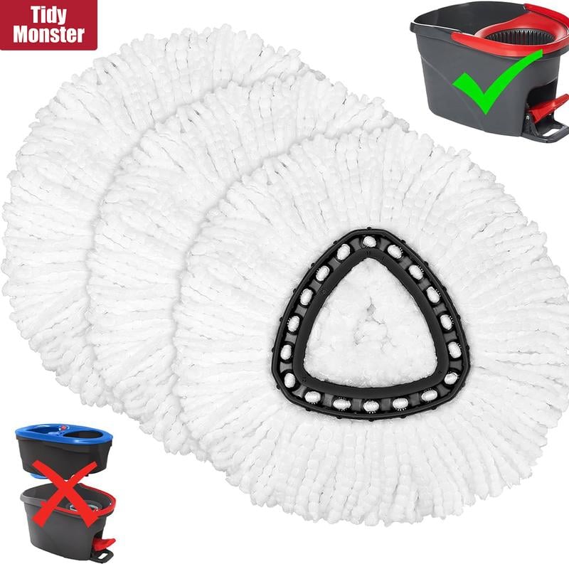 5-teiliges Ersatz-Set für Spin-Mopp – enthält 3 Mikrofaser-Mopptücher + 2 Bürsten für gründliche Reinigung! Mivoza Deutschland