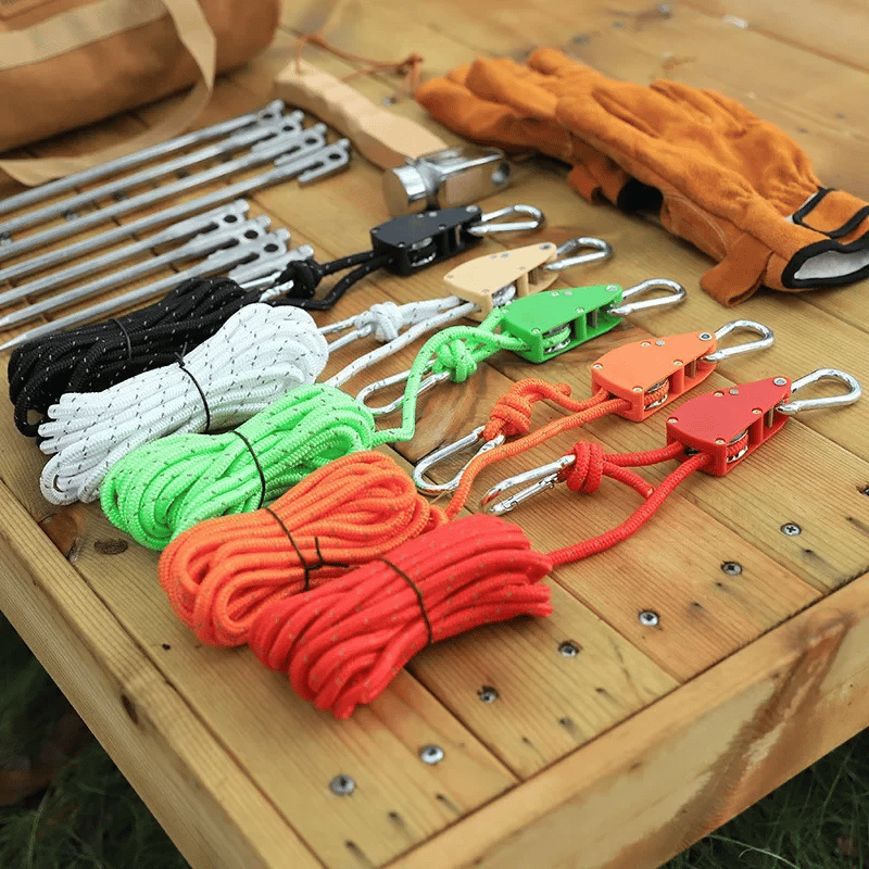 1+1 GRATIS | Winddichtes Outdoor-Seil – 5 m Reflektierendes Nylon mit Karabiner Mivoza Deutschland