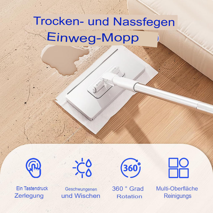 Flachmopp mit Edelstahlgriff – Hygienische Reinigung leicht gemacht