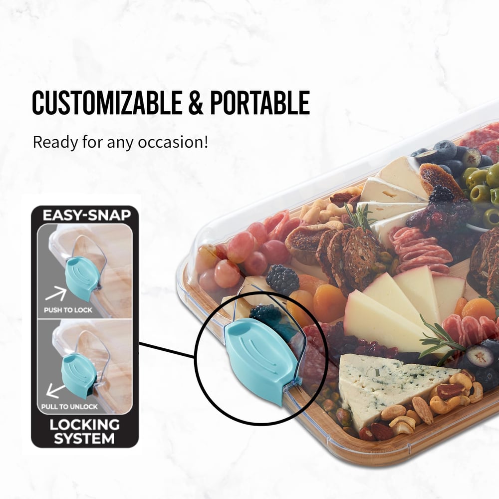 Servierplatte & Schneidebrett – 2-in-1 Design mit Deckel für Zubereitung & Präsentation! Mivoza Deutschland