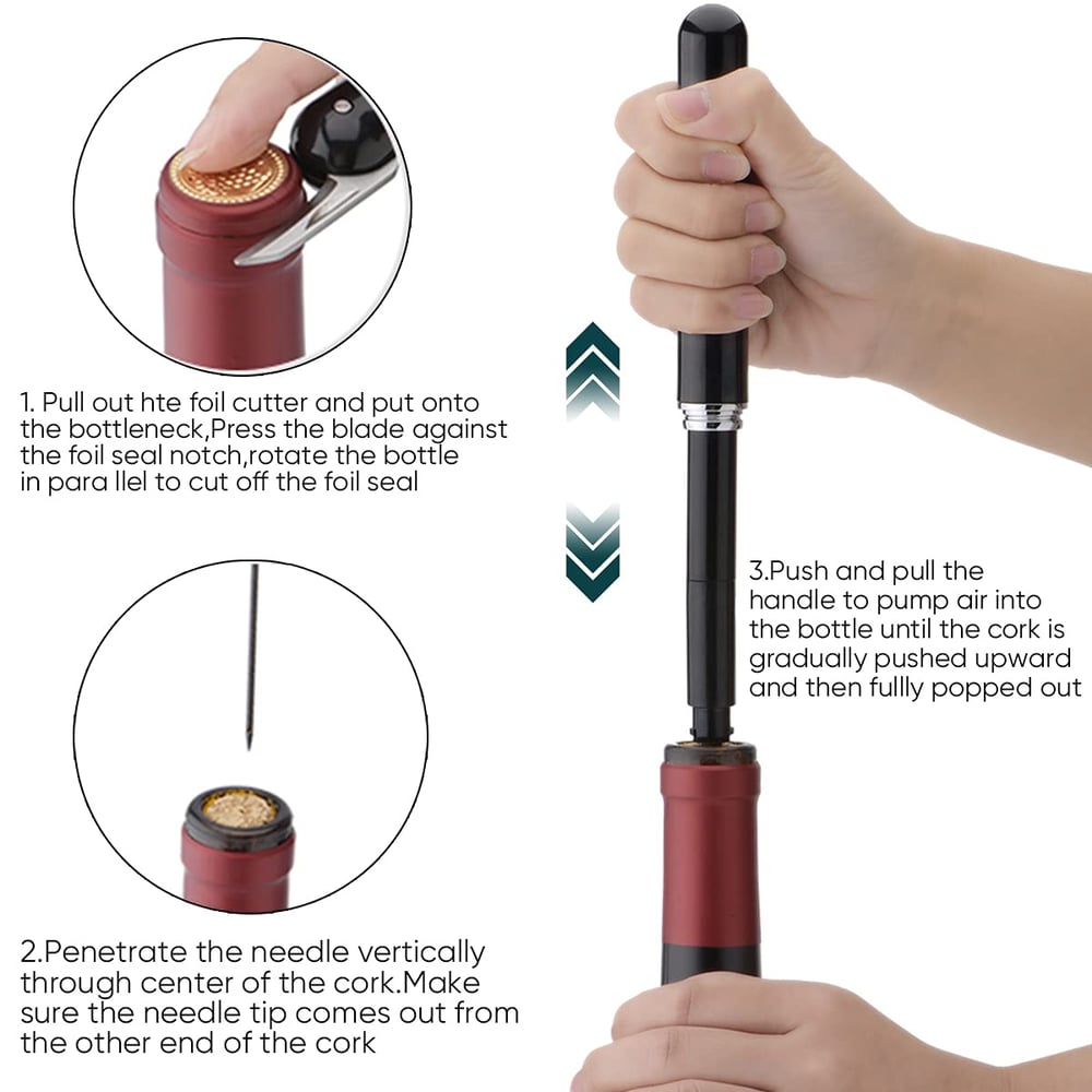 Air pressure wine corkscrew🍾 Mivoza Deutschland