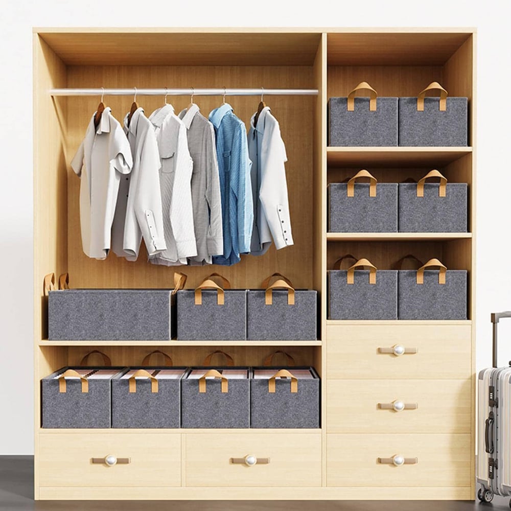 Faltbare Aufbewahrungsbox – Platzsparender Organizer für Schrank & Kleiderschrank Mivoza Deutschland
