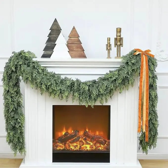 ⛄2025 Christmas Artificial Cypress Leaf Vine Wreath🎄 Mivoza Deutschland