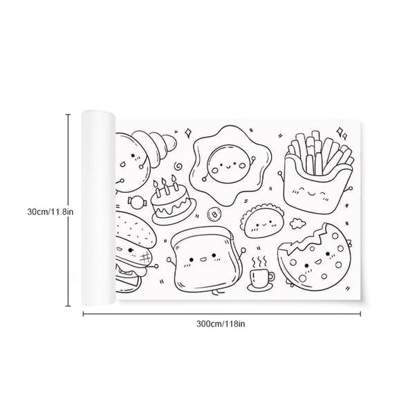 1+1 Gratis | Kinder Malrolle – Wiederverwendbarer Wandsticker mit 7 Lern- und Spaß-Themen Mivoza Deutschland