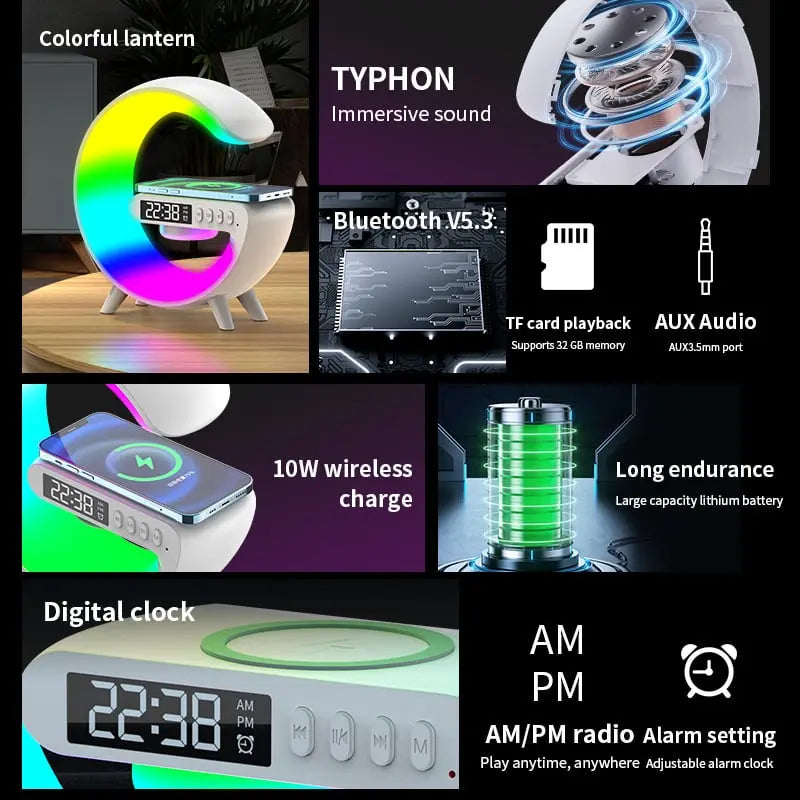 All-in-One Bluetooth-Lautsprecher & Stimmungsleuchte mit Ladefunktion Mivoza Deutschland