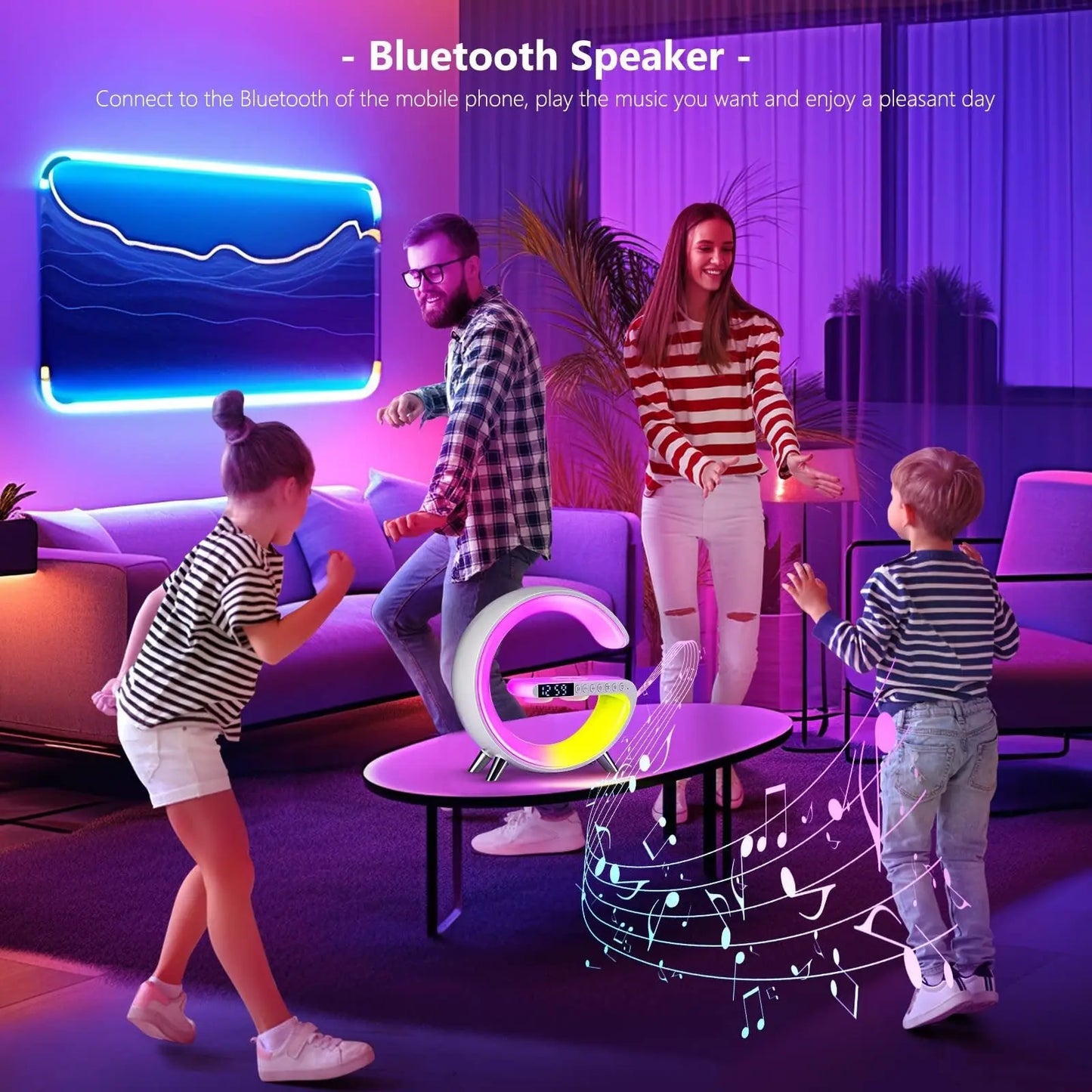 All-in-One Bluetooth-Lautsprecher & Stimmungsleuchte mit Ladefunktion Mivoza Deutschland
