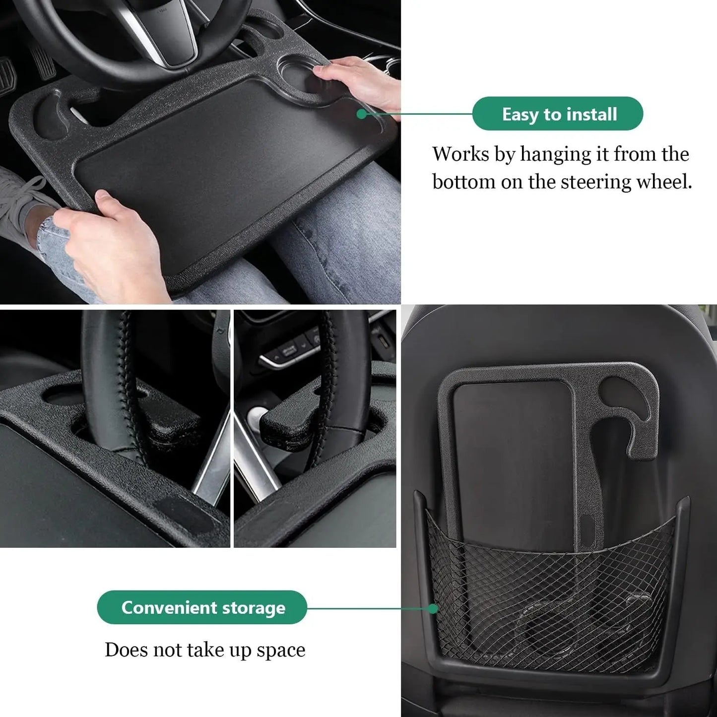Auto-Esstisch & Laptophalter – Direkt am Lenkrad montierbar Mivoza Deutschland