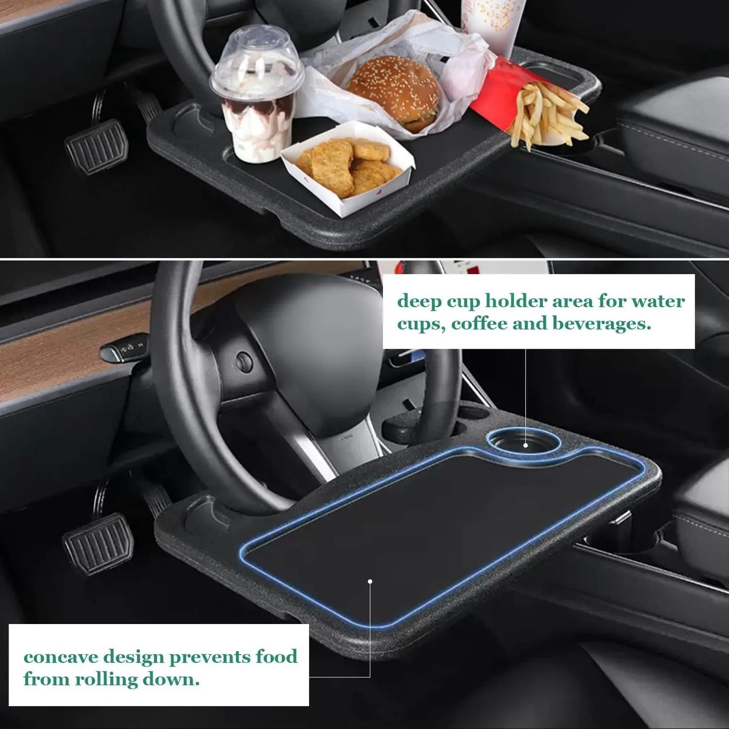 Auto-Esstisch & Laptophalter – Direkt am Lenkrad montierbar Mivoza Deutschland
