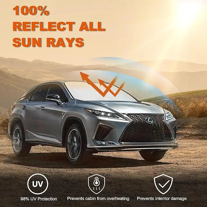 Auto-Sonnenschutz für Windschutzscheiben – UV-reflektierender Hitzeabschirmung für SUVs und Autos Mivoza Deutschland