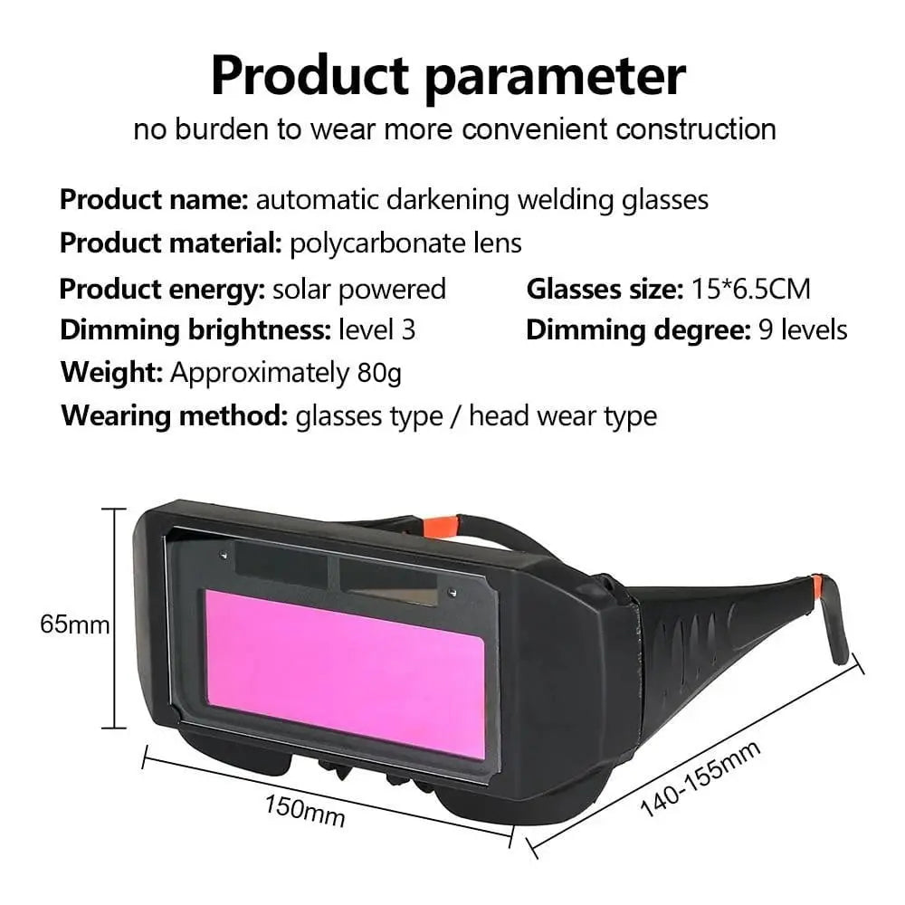Autoverdunkelnde Schweißergläser — Schutzbrille mit solarbetriebenem Glas Mivoza Deutschland