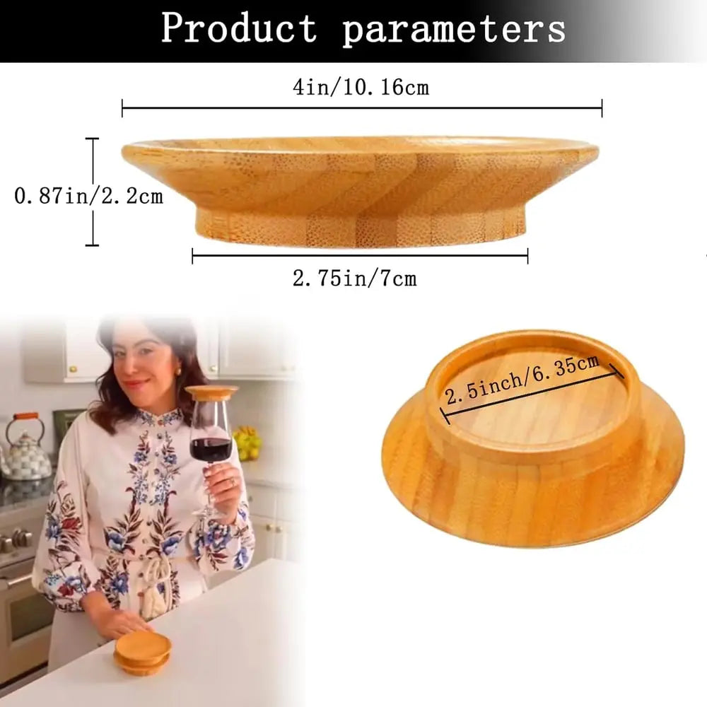 Bambus-Weinglas-Snackhalter — Eleganter Snackhalter für Weinabende Mivoza Deutschland