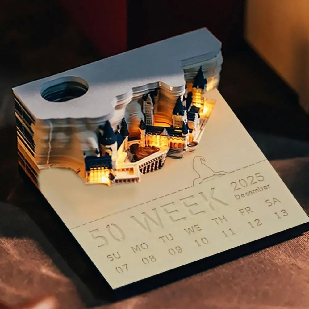 Beleuchteter 3D-Schloss-Notizblock Mivoza Deutschland
