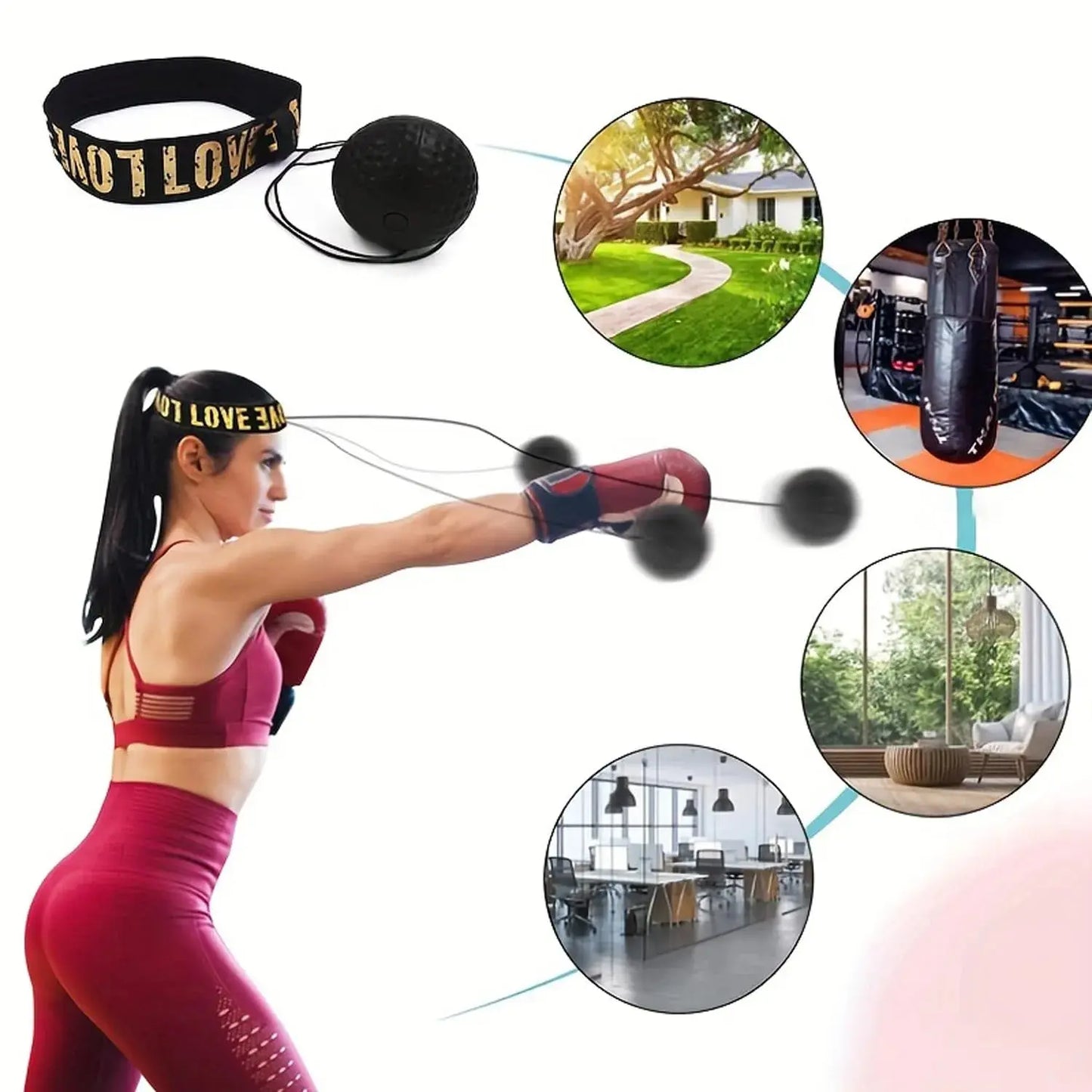 Boxtraining Stirnband mit Reflexball für mehr Reaktionskraft Mivoza Deutschland