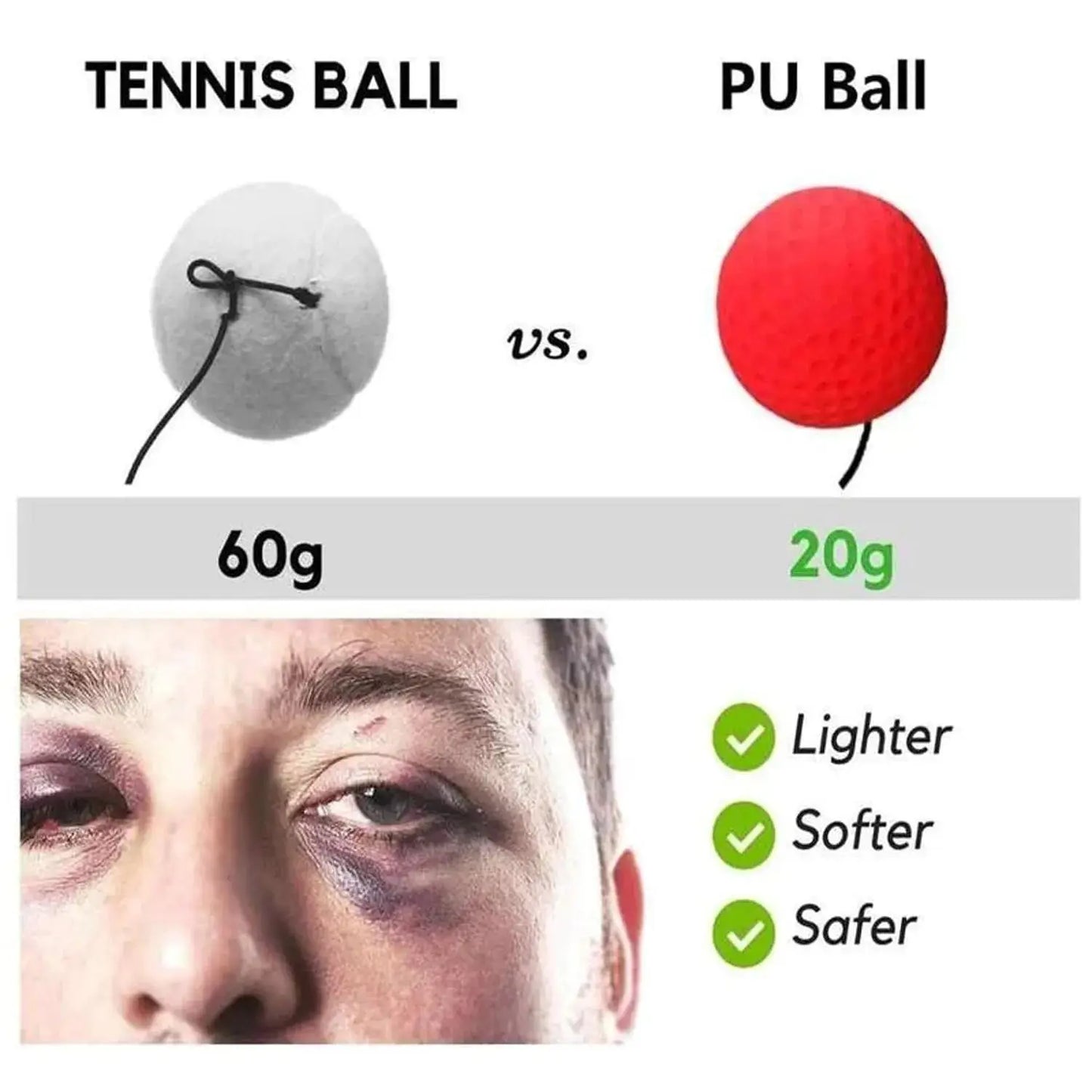 Boxtraining Stirnband mit Reflexball für mehr Reaktionskraft Mivoza Deutschland