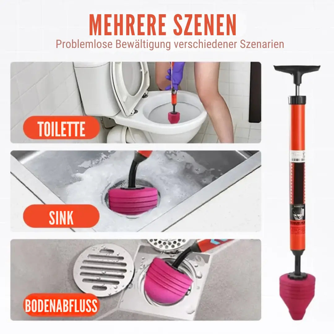 Chemiefreier Hochdruck-Abflussreiniger mit ergonomischem Griff Mivoza Deutschland