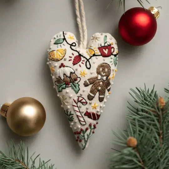 DIY-Weihnachtsherz-Stickerei-Set – Kreative Aktivität vor Weihnachten Mivoza Deutschland