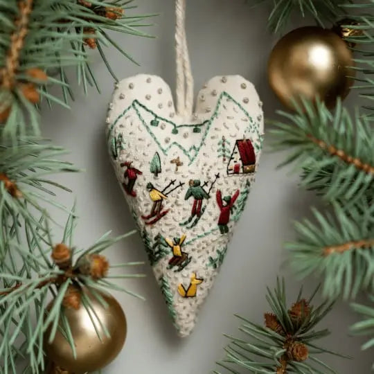 DIY-Weihnachtsherz-Stickerei-Set – Kreative Aktivität vor Weihnachten Mivoza Deutschland