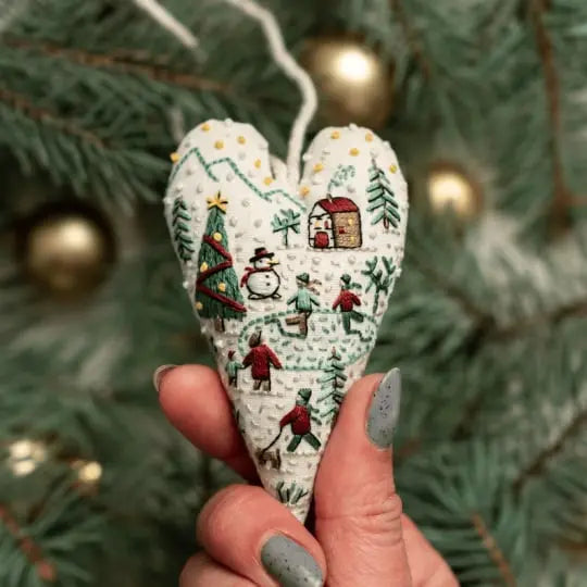 DIY-Weihnachtsherz-Stickerei-Set – Kreative Aktivität vor Weihnachten Mivoza Deutschland