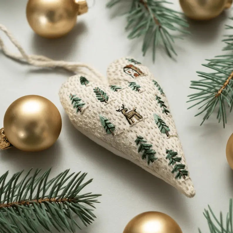 DIY-Weihnachtsherz-Stickerei-Set – Kreative Aktivität vor Weihnachten Mivoza Deutschland