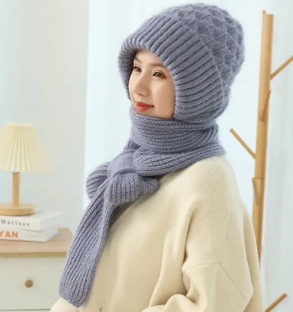 Damen Strickschal mit Kapuze — Perfekt für Winter-Outfits Mivoza Deutschland